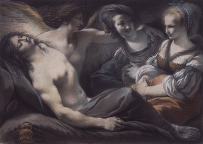 Armida contempla al Rinaldo dormido de Giuseppe Cades